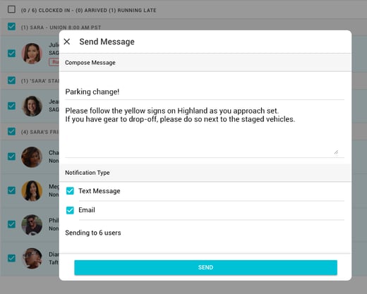 Castifi In-app messaging tool
