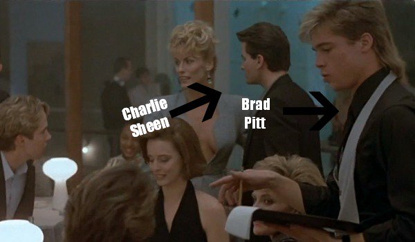 brad pitt as a film extra